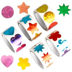KEWUF 1000 Pi&egrave;ces Gommettes Enfant, Gommettes Etoiles Dor&eacute;es, Recompense Enfant, Autocollants Paillet&eacute;s, Autocollants De Fermeture, Color&eacute;s, Pour Enseignants, &Eacute;l&egrave;ves, Scrapbooks, Cartes Voeux DIY (guixie1516, neuf)