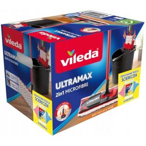 Vileda Serpill&egrave;re Ultramax plate + seau essoreur + 3 chiffons (EuroElectronics FR, neuf)