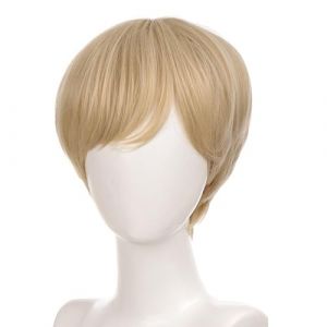 Cheveux courts T&ecirc;te compl&egrave;te Toupee Color&eacute; Anime Unique pour Halloween Cosplay Mascarade Photo Accessoires (sheQImaoYI, neuf)