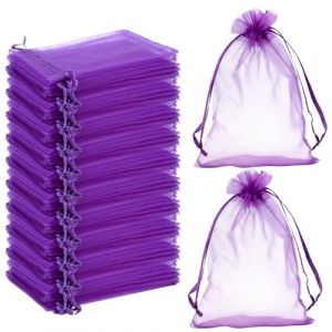 Lonely high heels 100 Pieces Pochette Cadeau Violet Fonc&eacute; Sachet Organza Gift Bags Bijoux Sac en 10x15 cm Tulle Bonbon Dragees de Lavande Marriage Sacs &agrave; Cordon Petit Pochette Tissu (WangJiaYuan, neuf)
