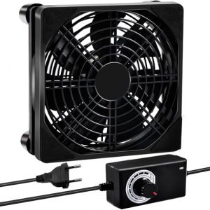 Joycabin Ventilateur 120 mm - 12 V - Avec contrôle de vitesse - AC 220 V 240 V - Ventilateur PC - Sans balais - Pour PC, ordinateur portable, TV Box, cabine AV, routeur (XINYI-EU, neuf)