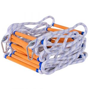 LZ.MZXU ÉChelles de Secours, Echelle de Cordes 8M Echelles de Corde de Sécurité Portable éChelle Pliante avec 2 Crochet pour fenêtre Balcon et Garde-Corps pour Adulte Enfants (10mm) (jinmaitian, neuf)