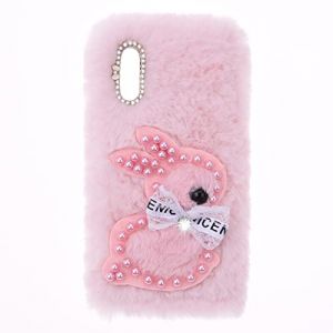 SNCLET Coque Lapin pour Samsung Galaxy A15 Souple Poilu Doux Pare-Chocs en Silicone TPU Bling Diamond Bunny Lapin Mignon Peluche Artificielle Fourrure Rabbit Fluffy Coque pour Samsung A15,Lapin Rose (ShinyCase, neuf)