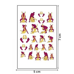 23 Faux Tatouages Temporaires Ephémères Stickers Autocollant Corp et Ongles Sexy Adultes Coquin HotWife Libertin Tattoo Femme Tatoo Sexe Kamasutra Amour (Innova-store, neuf)