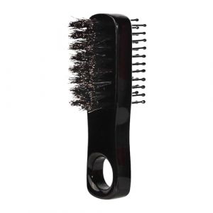 Brosse à Barbe Petite Brosse à Barbe - Peigne de Soins de Barbe Double Face - Brosse à Cheveux Homme, Brosse à Barbe Visage, Peigne de Poche avec Poignée pour Peigne à Barbe Multifonctionnel (baortms, neuf)