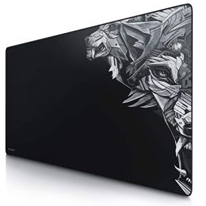 TITANWOLF - Tapis de Souris Gaming XXL 1200x600mm - Tapis de Table Surdimensionn&eacute; Extra Grand XXXL &ndash; pour pr&eacute;cision et rapidit&eacute; - pour Souris et Clavier Roccat Razer Logitech - Noir (CSL-Computer, neuf)