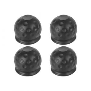 JNNJ 4 Pi&egrave;ces Cache Boule Attelage, Cache-Boule pour Crochet De Remorque, Housse De Protection Universelle en Plastique pour Boule D'attelage Voiture, Housse De Protection Boule Remorque(Noir) (KJHmaoyi, neuf)