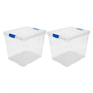 Acan Tradineur Lot de 2 boîtes de rangement en plastique pour jouets, livres, vêtements, couvertures - N° 17 - 42,2 x 35 x 35 cm - 35 litres (TRADINEUR, neuf)