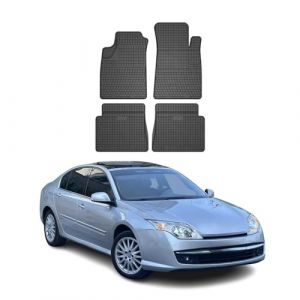 Tapis de Sol Compatible avec Renault Laguna 2007-2015 Caoutchouc Noir (omacfrance, neuf)