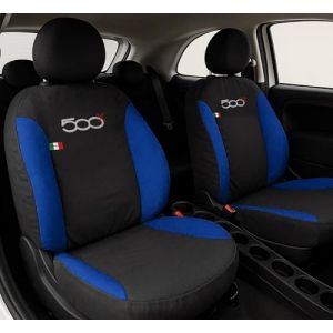 Auto Accessori Lupex - Housses pour si&egrave;ge Auto, compatibles Housses pour si&egrave;ge Auto pour 500x, Noir Bleu Royal, Made in Italy, pour si&egrave;ges Avant et arri&egrave;re, compatibles Airbag (LUPEX SHOP, neuf)