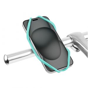 BONE Bike Tie 5, Support T&eacute;l&eacute;phone V&eacute;lo pour Guidon, Porte Smartphone Universel 4,7&ndash;7,2", Support iPhone V&eacute;lo Antid&eacute;rapant Antichoc, Support Portable V&eacute;lo en Silicone &ndash; Turquoise (Bone FR, neuf)