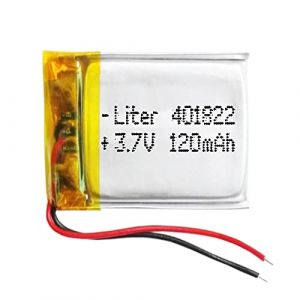 Batterie 401822 LiPo 3.7V 120mAh 0.444Wh 1S 5C Liter Energy Battery pour l'&eacute;lectronique Rechargeable t&eacute;l&eacute;phone Portable lumi&egrave;re LED - Ne Convient Pas &agrave; la Radiocommande 24x18x4mm (120mAh|401822) (theStock&reg;, neuf)