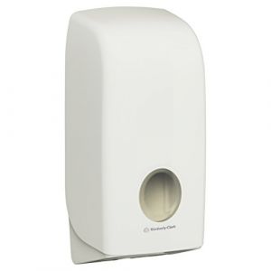 Distributeur de papier toilette pli&eacute; Aquarius 6946 - 1 x distributeur blanc de papier toilette feuille &agrave; feuille (b2b-sales, neuf)