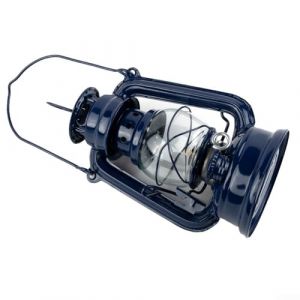Honseadek Lanterne temp&ecirc;te &agrave; p&eacute;trole style r&eacute;tro en m&eacute;tal avec lampe pour k&eacute;ros&egrave;ne capacit&eacute; de carburant ext&eacute;rieur, camping, d&eacute;coration int&eacute;rieure et ext&eacute;rieur Bleu fonc&eacute; 90 ml (xiaoehong, neuf)
