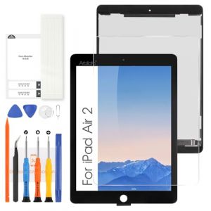 Arbilato Ecran pour iPad Air 2 2014 Remplacement de l'écran pour iPad Air 2e génération Écran LCD A1566 Ensemble numériseur d'écran Tactile A1567 Pièces de réparation (9,7 Pouces) (Noir) (DR Phone, neuf)