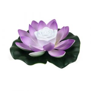 AOLI Lampe solaire flottante à LED en forme de fleur de lotus pour étang, piscine, jardin (violet), S (Ausuky Online, neuf)