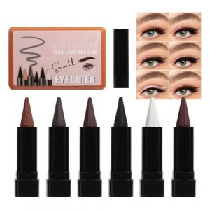 Crayon pour les yeux, 6 couleurs - Baume non estompant - Eyeliner naturel - Pour femmes, hommes, femmes matures, Halloween, rendez-vous, performance sur sc&egrave;ne, f&ecirc;te de vacances (SteadXiaoYang, neuf)