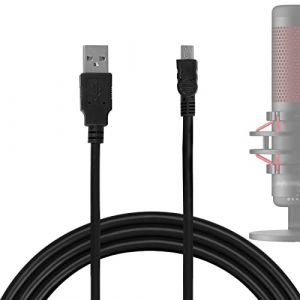 GEEKRIA for Creators Câble micro USB vers USB pour microphone compatible avec HyperX QuadCast SAMSON Meteor, Audio-Technica AT2005USB, FIFINE K690, K678 Noir 3 m (GeekriaDirectEU, neuf)