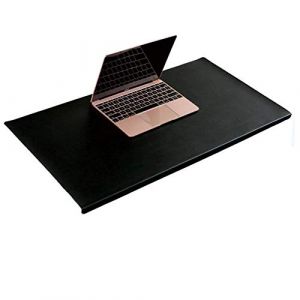 Sous-main de bureau en cuir avec rebord de fixation, tapis d'ordinateur portable, sous-main multifonction pour &eacute;crire/travailler, tapis d'&eacute;criture antid&eacute;rapant (Kong EU, neuf)