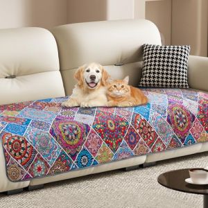 YOSEPATI Couverture imperméable pour Chien, Couverture de lit de bohème pour Chien, Couverture de canapé réversible pour Chien, Lavable, protège Les Meubles, Le lit et Le canapé pour Chiot et Chat (Sunshine Pet, neuf)
