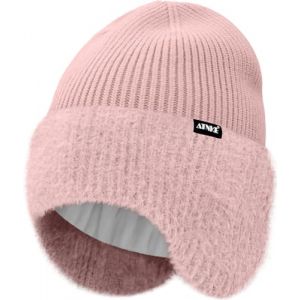 ATNKE Tricot&eacute; Beanie Bonnet avec Cache Oreilles pour Homme et Femme, Extensible &Eacute;pais Chaud Polaire Doublure Quotidien Hiver Doux Revers Laineux T&ecirc;te Mort Casquette Cadeaux/Bean Paste Pink (Memorye, neuf)
