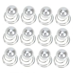 MUSISALY 20 Pièces Clips De Haricot En Spirale Clip De Spirales De Cheveux Mariage De Cheveux De Perle Bijoux De Cheveux Pour Tresses Pinces à Cheveux Strass Perle Bobby Anti-perle (YangF, neuf)