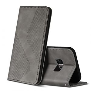 ZONNAVI Coque pour Samsung Galaxy S7, Premium Étui Housse en Cuir de Protection avec [Emplacements Cartes] [Magnetique], Clapet Folio Portefeuille pour Samsung Galaxy S7 (Gris) (ZONNAVI, neuf)