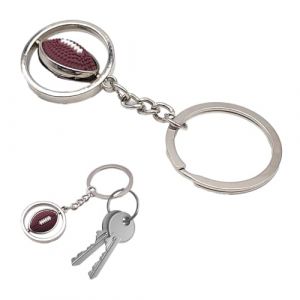 Leddy Living Porte-cl&eacute;s de poche boule de foot rotatif, accessoire de sport avec anneau porte-cl&eacute;s, id&eacute;e cadeau original pour homme et femme, parfait pour voiture, moto et sacs &agrave; dos, accessoire (Powersell ITA, neuf)