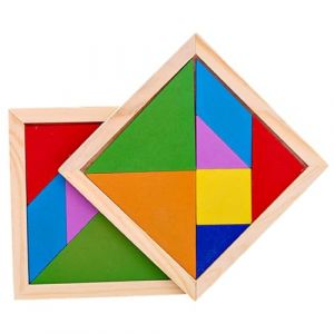 2 Paquets De Puzzles Tangram pour Enfant, Puzzles en Bois Classiques, Casse-t&ecirc;te Tangram en Bois, Tangrams &Eacute;ducatifs Amusants, Jeux d'apprentissage pour Enfant De 4 &Agrave; 8 Ans. (songsx, neuf)