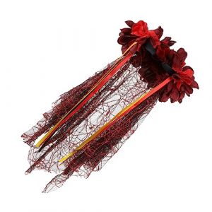MOTHNUR Bandeau Cheveux Rouge Décoratif pour Fête Femme Accessoire et Unique pour Photo et Soirée (Huajiay, neuf)