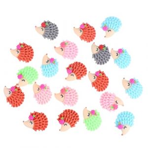 Homoyoyo 20 pièces Accessoires Tête Coiffer Miniatures Hérisson Résine DIY Embellissements Barrettes Cheveux Femmes Charms Décoratifs pour Création de Bijoux et Accessoires Coiffeuse (HuanYH, neuf)