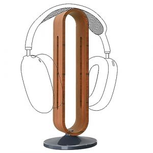 GEEKRIA Wooden | Support de casque en alliage d'aluminium pour casque supra-auriculaire, support de casque de jeu compatible avec Bose, Shure, JBL (noyer) (GeekriaDirectEU, neuf)