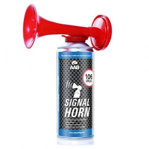 AABCOOLING 1X Signal Horn 106 DB(A) Ininflammable- Jusqu'&agrave; 120 Signaux, pour Euro 2024 Football Championnat, Party Corne Support'air, pour &eacute;v&eacute;nements Sportifs, Corne de Brume Supporter (AAB Seller FR, neuf)