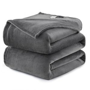 WAVVE Plaid Couverture Polaire Flanelle en Microfibre, Jeté de Canapé 230x270 Gris Anthracite, Couverture lit Jete de Canape 2 Personnes, Plaid Fourrure Grand Chaud et Doux en Peluche, 270x230 (Wavve EU, neuf)