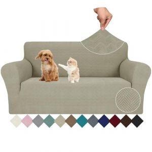 Ystyle Extensible Housse Canapé 2 Places, Universelle Housse De Canapé avec Accoudoirs, Housse Protection Canapém, Sofa Cover Antidérapante, Couvre Canapé pour Chiens Chats Animaux, Kaki (YSTYLE HOME, neuf)