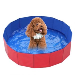 YANGUN Piscine Chien, Piscine Pliable Chien, Piscine pour Chien Pliable, Piscine Pliable pour Chien, Piscine pour Chien Pliable en PVC, Piscine pour Animaux, Baignoire pour Chien, 60 * 20cm (DongGuanShi Xin An DianZiShangWu YouXian GongSi, neuf)