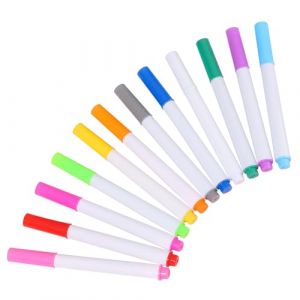 heavenlife 12 Couleurs Marqueur Craie Liquide, Craie Pour Tableau Noir, Feutres Tableau Blanc Effacable, Craie Feutre Liquide pour Tableau Noir Vitres, Verre, Bistro, Enseignes (allowreve, neuf)