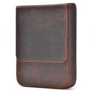 Lanxivi &Eacute;tui &agrave; stylo plume en cuir v&eacute;ritable avec 6 emplacements pour stylo plume et tiroir (Eorfa Direct, neuf)