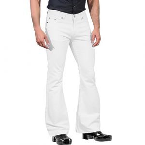 Pantalon évasé Disco des années 70 pour Homme, Pantalon évasé Disco pour Hommes, Tenues des années 60 et 70, Jeans Vintage pour Homme, Jean Vintage pour Homme Style années 60 et 70 pour Homme, Zippée (UoUa1245, neuf)