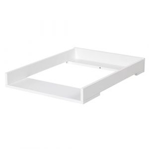 Plan &agrave; langer pour commode blanche - Planche &agrave; langer en bois pour b&eacute;b&eacute;, stable et s&ucirc;re, convient pour matelas &agrave; langer de 70 x 50 cm, table &agrave; langer peu encombrante pour chambre d'enfant (blanc) (Sleepyshop24, neuf)