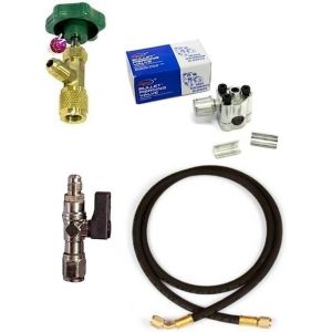 Kit recharge r&eacute;paration r&eacute;frig&eacute;rateur cong&eacute;lateur cave s&eacute;cheuse &agrave; gaz R600a R436V (7/16) R290 (1/2 SX) sans boulette (bombe uniquement version jetable) (M Shop Italia&reg; la pi&egrave;ce de rechange en un clic., neuf)