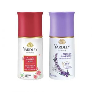 Yardley London Rose and English Lavender Lot de 2 stylos &agrave; bille 50 ml (Sairam agencies FRANCE, neuf)