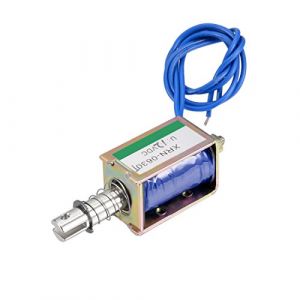 sourcing map DC 12V 10N 10mm Électroaimant Solénoïde à Cadre Ouvert de Type Push-Pull à Course XRN-0630T (Weisser Berg, neuf)