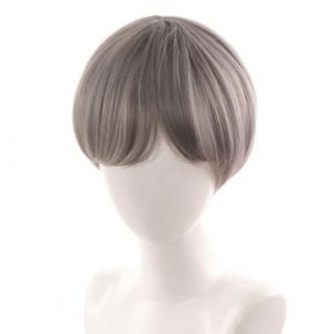 Cheveux courts T&ecirc;te compl&egrave;te Toupee Color&eacute; Anime Unique pour Halloween Cosplay Mascarade Photo Accessoires (sheQImaoYI, neuf)