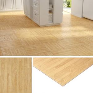 Livelynine Dalle PVC Adhesive Sol Bois H&ecirc;tre Clair Carrelage Adhesif Sol 30x30 Lino Sols Adhesif Chambre Dalle Adhesive Salle de Bain 32-Dalles Parquet Adh&eacute;sif Sols Toilette Cuisine Revetement (Livelynine Euro, neuf)