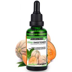 ALPHAPOWER FOOD St&eacute;via Gouttes de miel melon - ar&ocirc;me alimentaire naturel I &Eacute;dulcorant Liquide - tr&egrave;s concentr&eacute; 1 x 50 ml. flavour Stevia drops, Flavdrops (ALPHAPOWER FOOD, neuf)