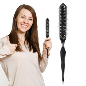 Giantree Brosse &agrave; perruque en acier inoxydable - Peigne &agrave; dents larges - Brosse &agrave; cheveux - Brosse &agrave; cheveux - Taille de voyage - Peignes m&eacute;talliques pour extensions de cheveux - S&eacute;chage des curling (TrustedValueHub, neuf)