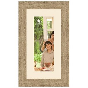 Cadres Photos pêle mêle multivues Ivoire 1 Photo(s) 10x25 Passe Partout, Cadre Photo Mural 15x30 cm Naturel Beige, 3.5 cm de Largeur (RK Cadres, neuf)