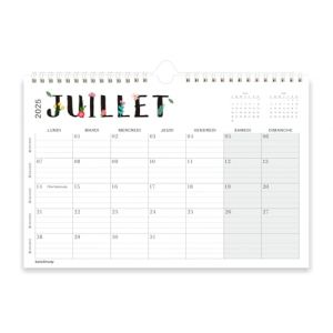 Saiwiimody Calendrier Juillet 2025 à Décembre 2026 (18 Mois) Planificateur Annuel Mensuel Calendrier Mural 2025 2026 Familial 31 * 21CM A4 Vue Mensuelle Calendrier Organisation Travail Vacances (Saiwiimody, neuf)