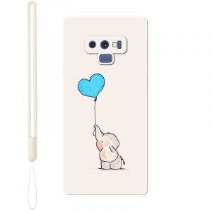 KARTXITAI Coque Compatible avec Samsung Galaxy Note 9,avec &Eacute;l&eacute;phant,Ballon,Amour Motif Coeur d'amour Mignon Housse &Eacute;tui de Antichoc en Gel TPU Souple Cover Protection Case-Blanc (KARTXITAI, neuf)